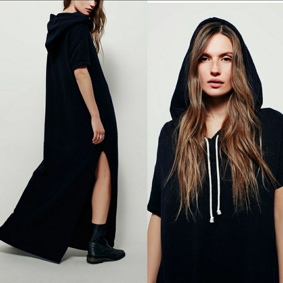 Free People Ocean Avenue Pullover Hooded Drawstring Nubby Oversized Size Medium - Picture 3 of 13